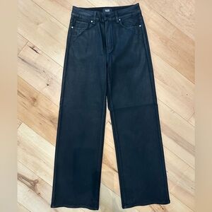 PAIGE Sasha Coated Jeans – Black – Size 30